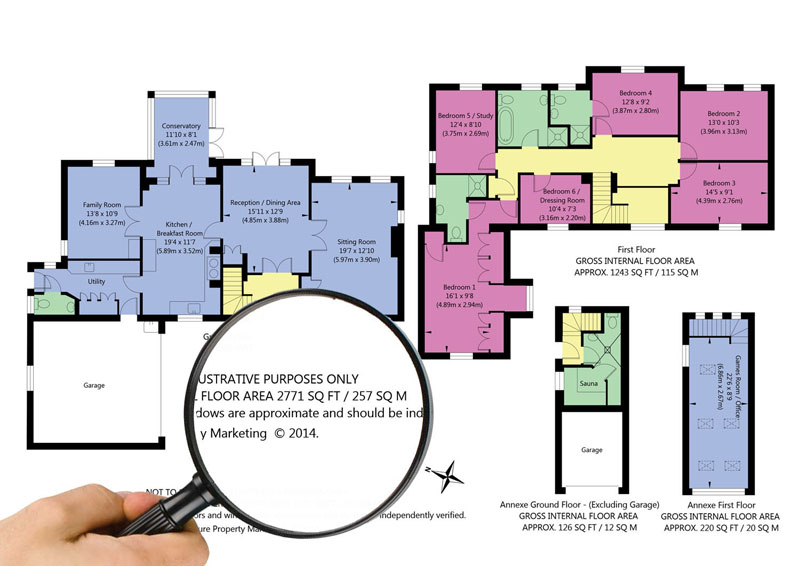 Floor plan with square footage